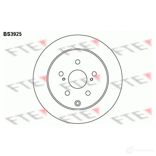 Тормозной диск FTE 606352 U 6WFO 4028569025421 BS3925
