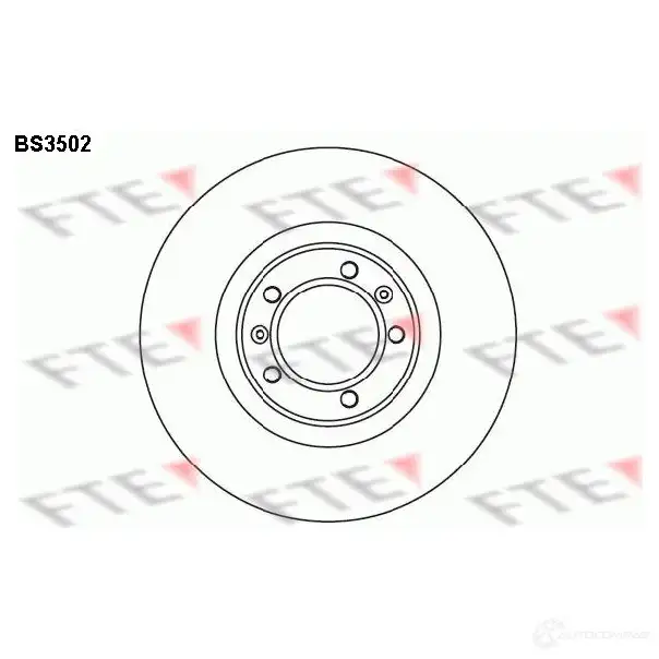 Тормозной диск FTE BS3502 606147 WMP7U 7 4028569029955