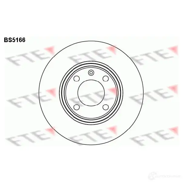 Тормозной диск FTE 606798 4028569407234 BS5166 5EM ZYV