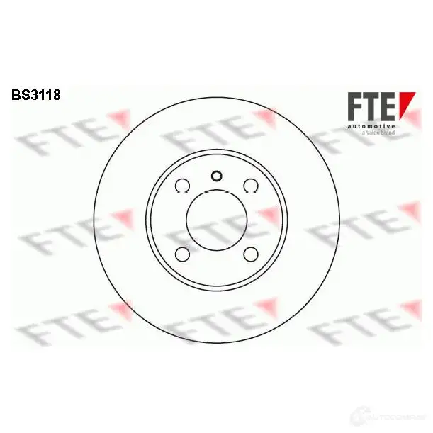 Тормозной диск FTE BS3118 4028569028552 606076 Y9 0Q0 изображение 0