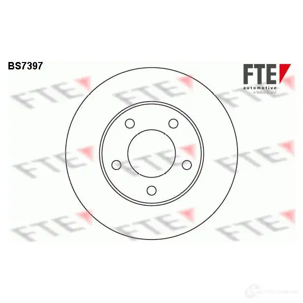 Тормозной диск FTE 7N O9I 607809 4028569699103 BS7397 изображение 0