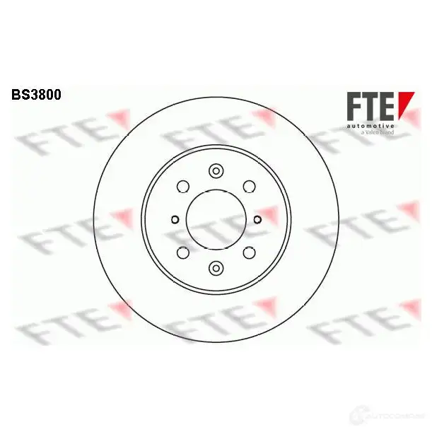 Тормозной диск FTE BS3800 4028569031552 606285 9U TWXV изображение 0