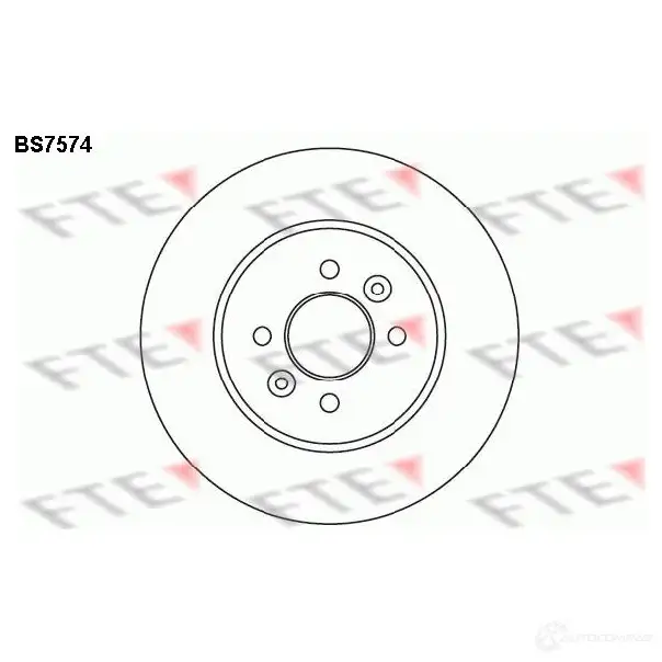 Тормозной диск FTE 608068 4028569702575 9 F1L3H BS7574