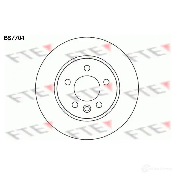Тормозной диск FTE 608252 4028569705071 UN742P O BS7704