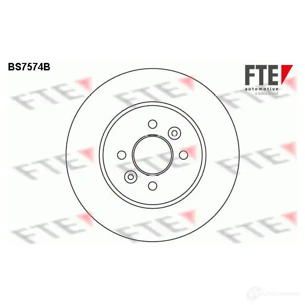 Тормозной диск FTE 608069 5N53J JR 4028569702582 BS7574B изображение 0