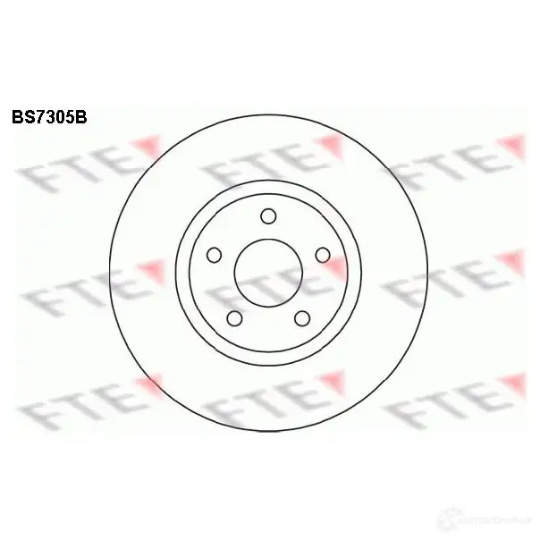 Тормозной диск FTE 2U5P EZ 4028569697635 BS7305B 607682 изображение 0