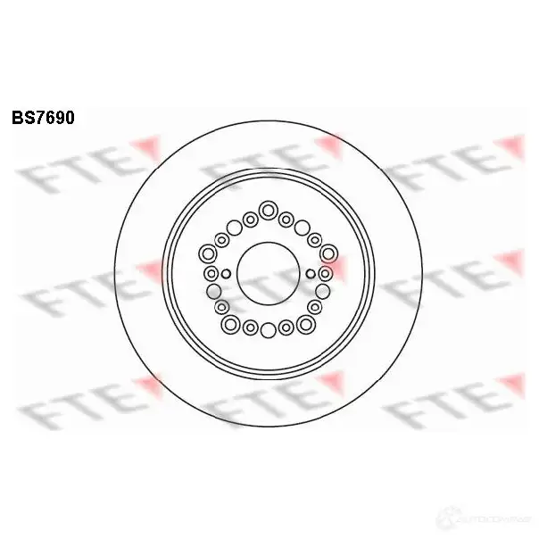 Тормозной диск FTE 608229 BS7690 4028569704791 I0 6ZHI