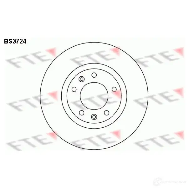 Тормозной диск FTE 4028569031149 bs3724 ZWHO8 IE 606249