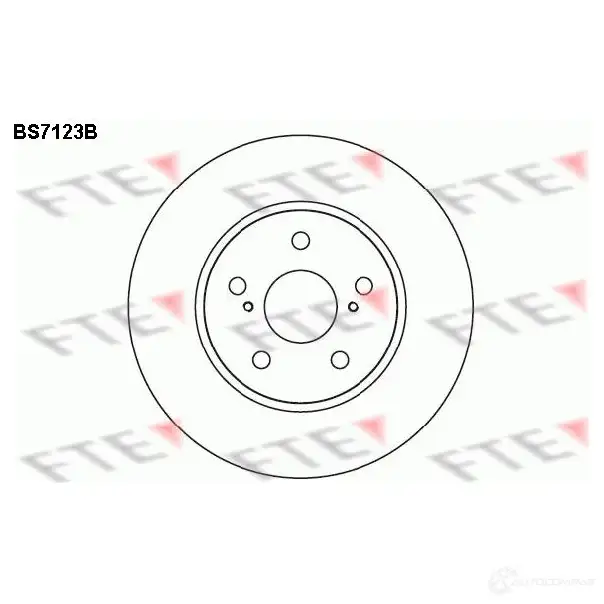 Тормозной диск FTE BS7123B 4028569695891 4BG9 DD 607343 изображение 0