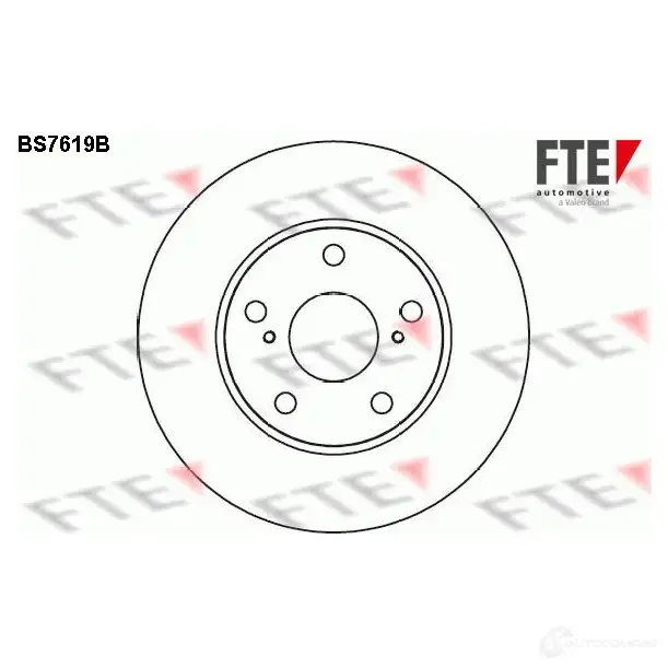 Тормозной диск FTE 59DEY B 608134 BS7619B 4028569703435 изображение 0