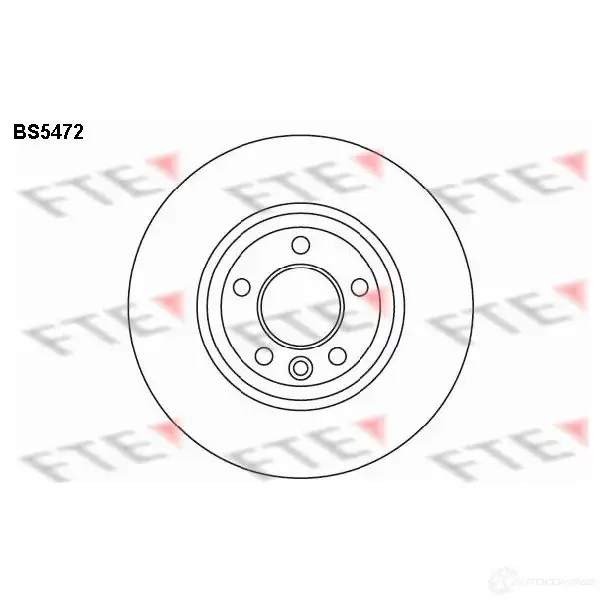 Тормозной диск FTE 607168 4028569445700 LVLX 0V BS5472