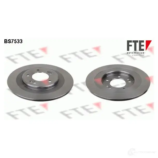 Тормозной диск FTE 5XY31 X2 608001 BS7533 4028569701776