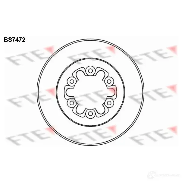 Тормозной диск FTE 7JTAI J 607909 4028569700588 BS7472