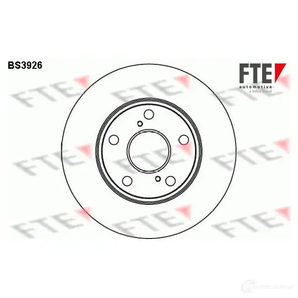 Тормозной диск FTE 4028569025438 606353 bs3926 7 VMMWY3 изображение 0