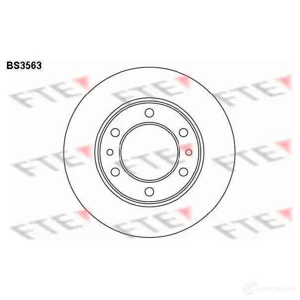 Тормозной диск FTE bs3563 4028569030340 606175 2SW 6X