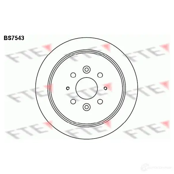 Тормозной диск FTE NC RNSG BS7543 4028569701950 608014 изображение 0