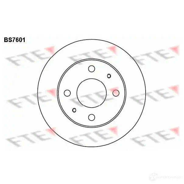 Тормозной диск FTE 608106 BS7601 4028569703084 5X DHC