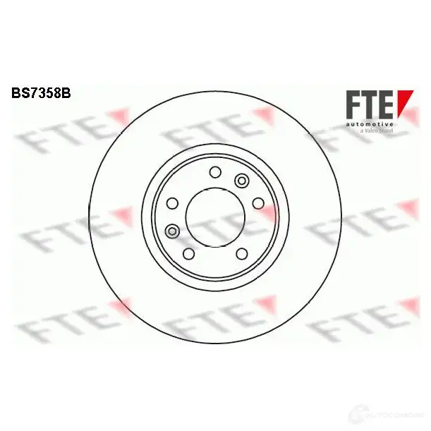 Тормозной диск FTE 9 51S5VN 4028569698342 607756 BS7358B изображение 0
