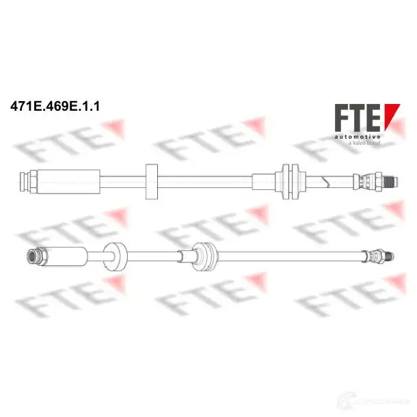 Тормозной шланг FTE 603350 4028569768113 VPB 8NWX 471E.469E.1.1 изображение 0