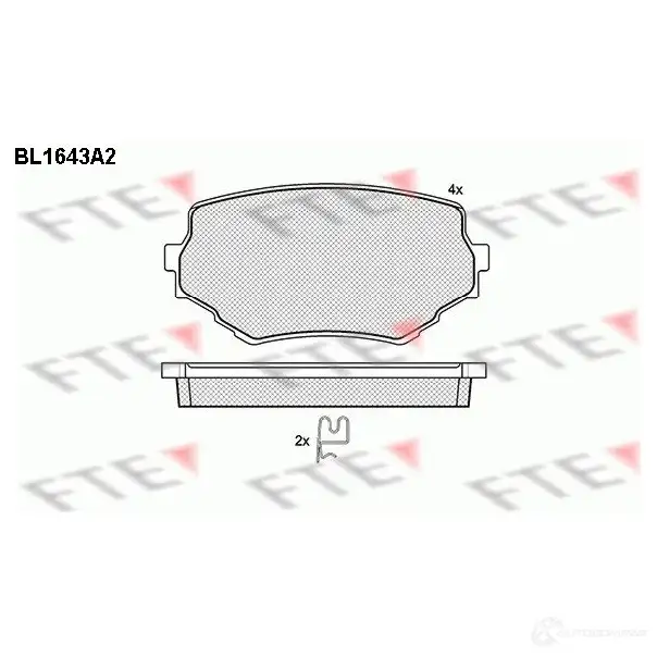 Тормозные колодки дисковые, комплект FTE 604654 BL1643A2 D680-7559 233 14
