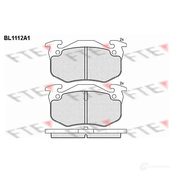 Тормозные колодки дисковые, комплект FTE BL1112A1 604150 20974 20 973 изображение 0