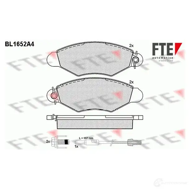 Тормозные колодки дисковые, комплект FTE 2197 8 604664 BL1652A4 21979 изображение 0