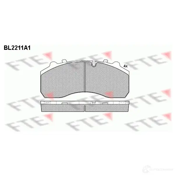 Тормозные колодки, комплект FTE 605349 bl2211a1 29 154 IZY2HE7