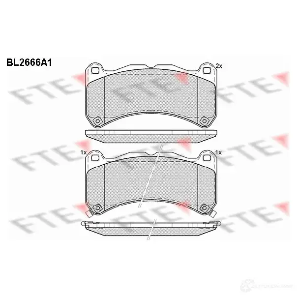 Тормозные колодки дисковые, комплект FTE 2430 7 BL2666A1 605851 24308