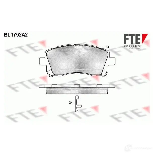 Тормозные колодки дисковые, комплект FTE 23558 2191 5 BL1792A2 604850 изображение 0