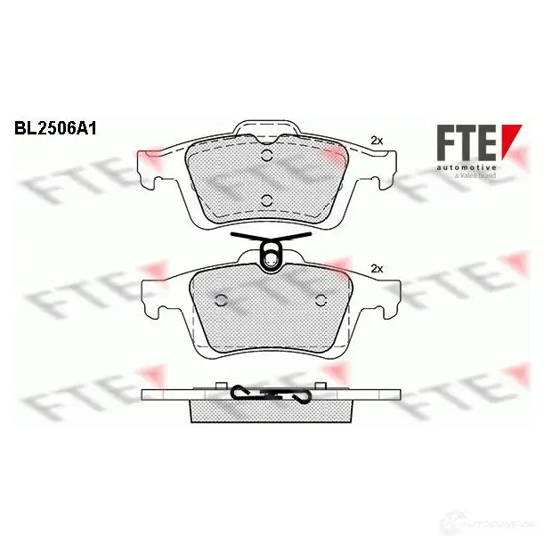 Тормозные колодки дисковые, комплект FTE 605670 25213 2521 2 BL2506A1