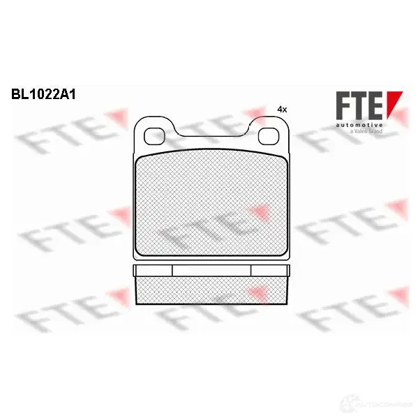 Тормозные колодки дисковые, комплект FTE BL1022A1 20630 2 0343 604070 изображение 0