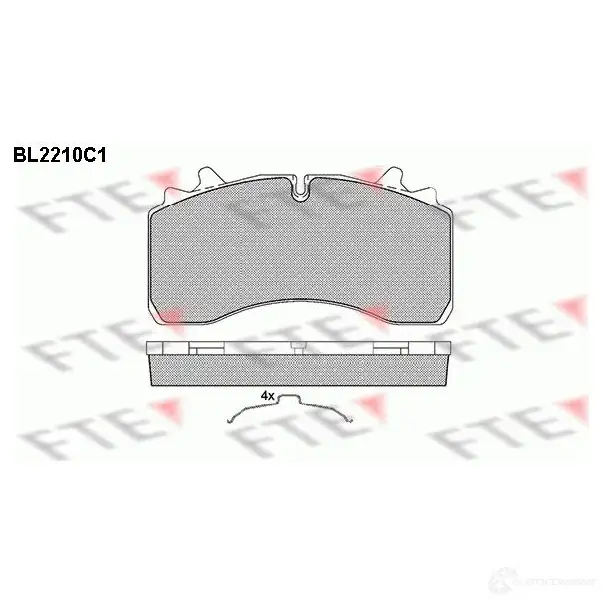 Тормозные колодки, комплект FTE bl2210c1 D1777-9007 605348 2 9162 изображение 0