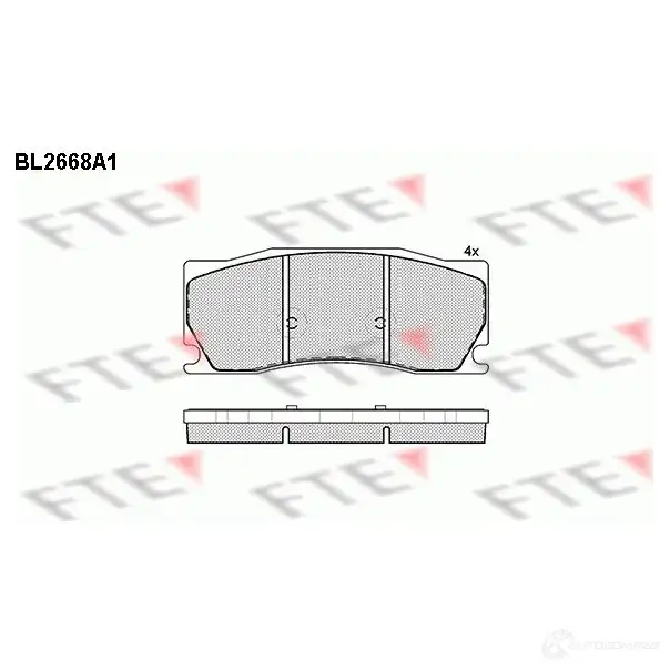 Тормозные колодки дисковые, комплект FTE 2485 0 D1355-8464 BL2668A1 605853 изображение 0