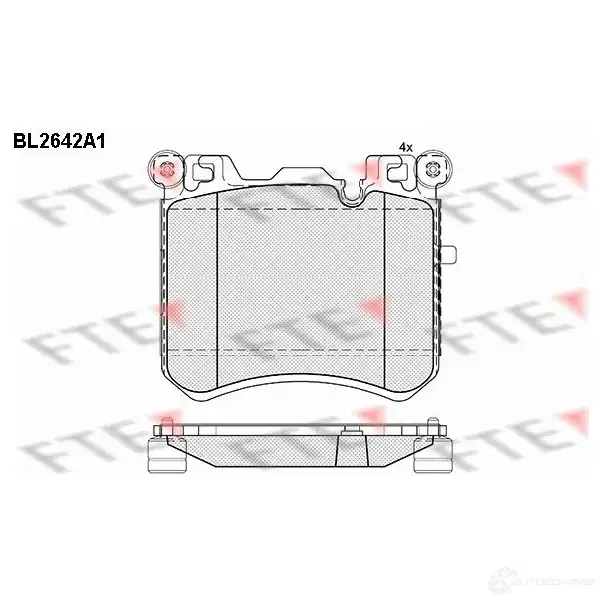 Тормозные колодки дисковые, комплект FTE BL2642A1 2452 4 605823 D1429-8546 изображение 0