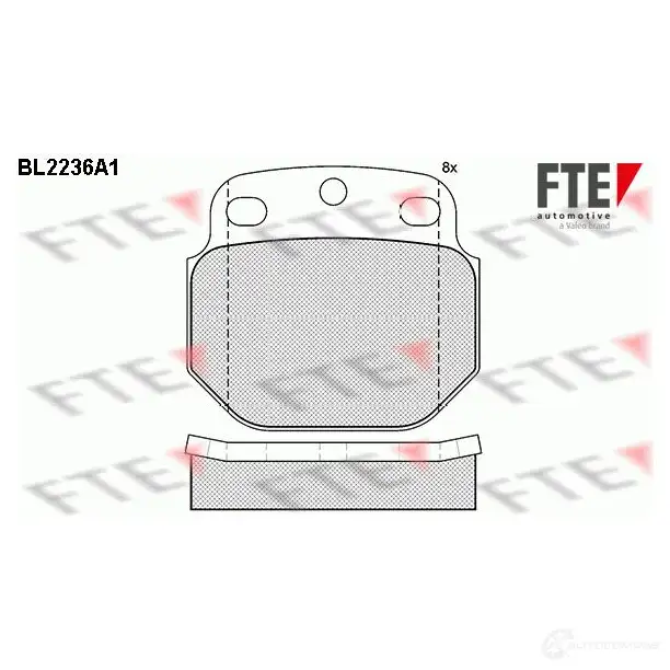 Тормозные колодки, комплект FTE bl2236a1 29688 2068 8 605401