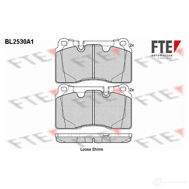 Тормозные колодки дисковые, комплект FTE 20217 605694 2 0201 BL2530A1