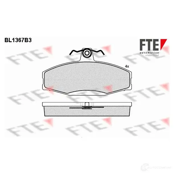 Тормозные колодки дисковые, комплект FTE 604431 9736TJD BL1367B3 2 1662 изображение 0