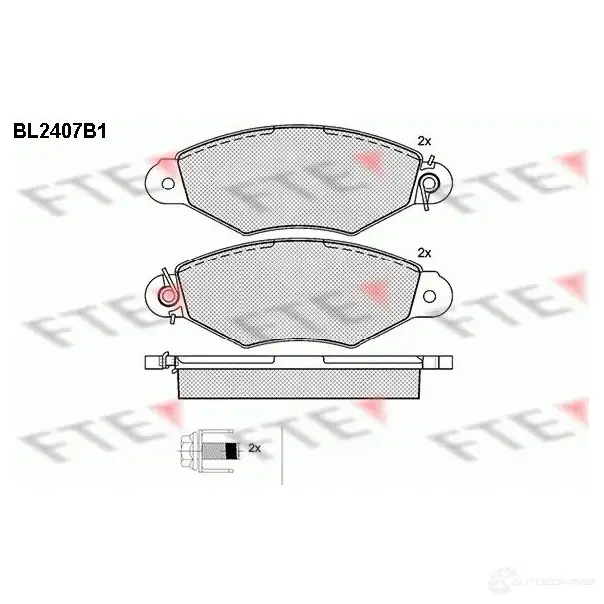 Тормозные колодки дисковые, комплект FTE 605558 BL2407B1 21979 2 1978