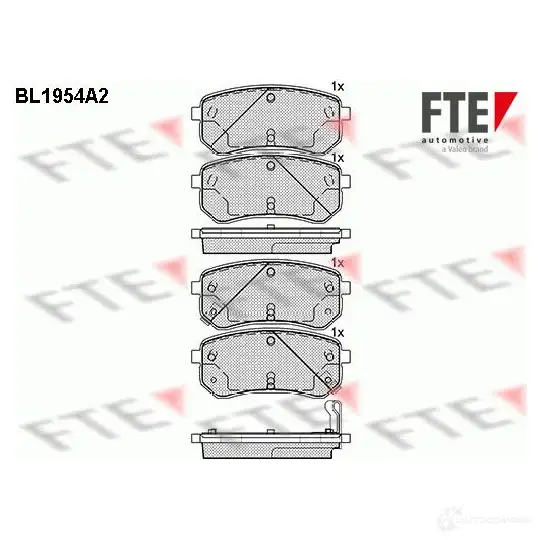 Тормозные колодки дисковые, комплект FTE 24479 605078 242 76 BL1954A2 изображение 0