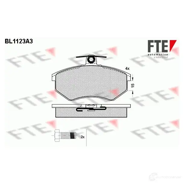 Тормозные колодки дисковые, комплект FTE 206 69 20778 604163 BL1123A3 изображение 0