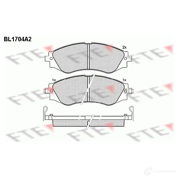 Тормозные колодки дисковые, комплект FTE 23235 604725 BL1704A2 2323 4