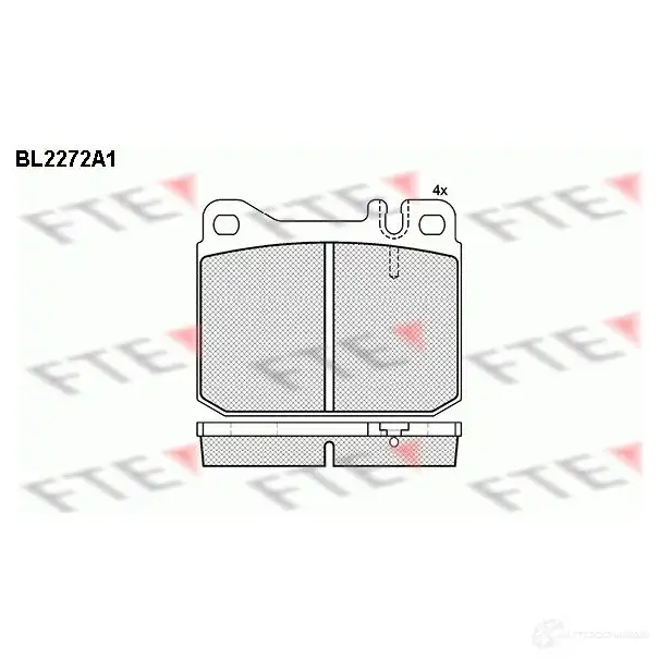 Тормозные колодки дисковые, комплект FTE BL2272A1 605428 2039 2 20554 изображение 0