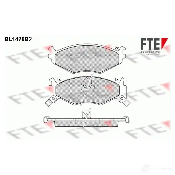 Тормозные колодки, комплект FTE 21816 2181 5 604492 bl1429b2