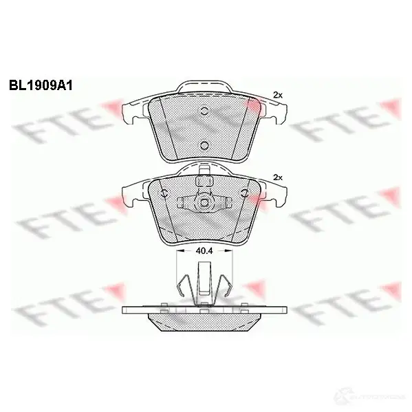 Тормозные колодки дисковые, комплект FTE 24012 BL1909A1 240 11 605010 изображение 0