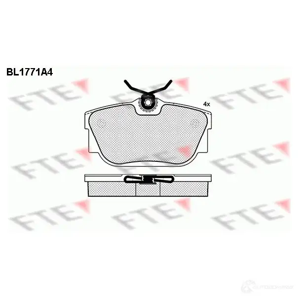 Тормозные колодки дисковые, комплект FTE 604824 BL1771A4 23224 23 223