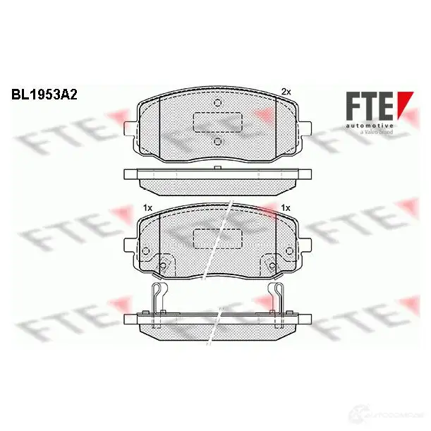 Тормозные колодки дисковые, комплект FTE BL1953A2 605077 24410 24 275