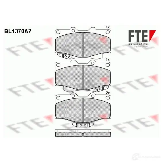 Тормозные колодки дисковые, комплект FTE 21680 BL1370A2 2167 9 604434 изображение 0