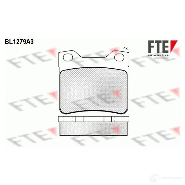 Тормозные колодки дисковые, комплект FTE 2 1278 I3TAO BL1279A3 604327 изображение 0