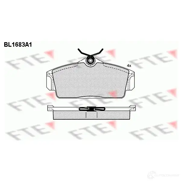 Тормозные колодки дисковые, комплект FTE 23463 BL1683A1 604702 23 093 изображение 0