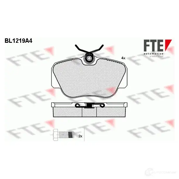 Тормозные колодки дисковые, комплект FTE 21055 2 1054 BL1219A4 604257 изображение 0